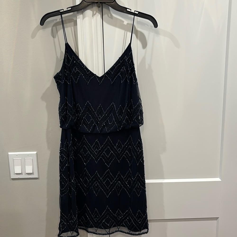 Blue sequined dress